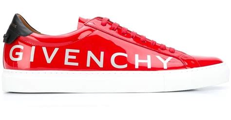 givenchy leather logo painted low-top sneakers